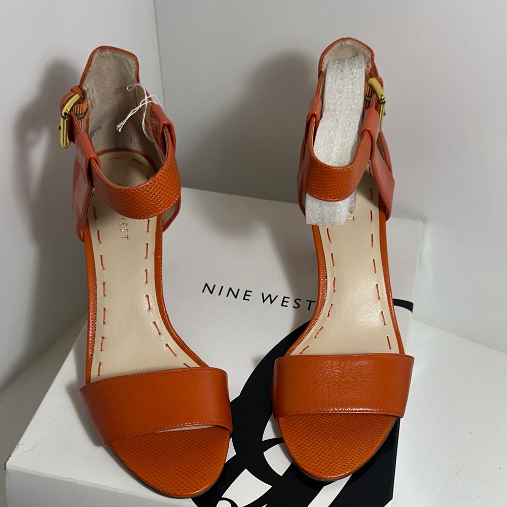 Nine West Women's Bold Orange Heels